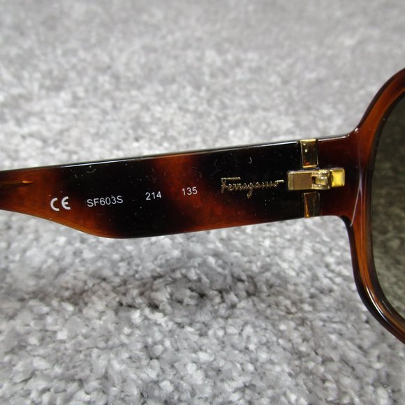 Ferragamo Sunglasses Womens Sf603S Cat Eye Round Tortoise Shell - Picture 6 of 8
